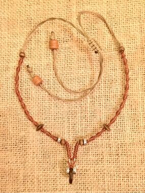 Men/Women Macrame Upcycled Necklace Boho Handmade